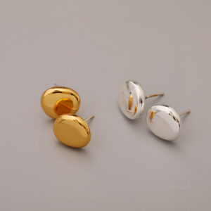 Round bean earrings