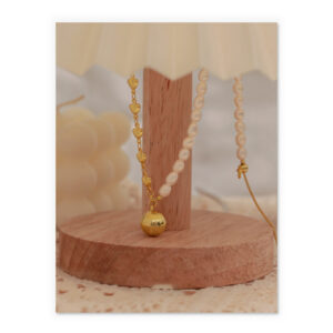 Heart Chain Pearl Necklace