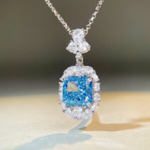 Crushed Ice Cutting Drop Luxury Necklace