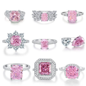 Pink Crushed Ice Cutting Rings