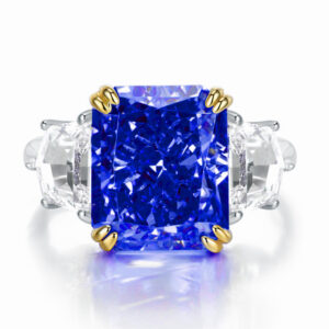 8x10 Crushed Ice Cutting Barguette Ring - Image 6
