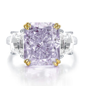 8x10 Crushed Ice Cutting Barguette Ring - Image 7