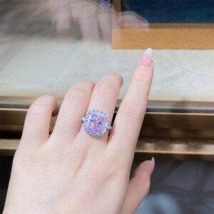 Pink Crushed Ice Cutting Rings