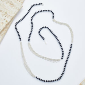 Black Onyx Chain Long Necklace