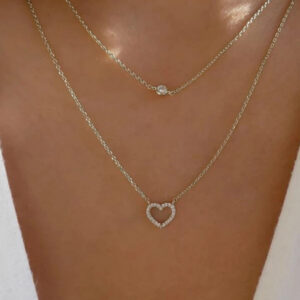 Heart Round Layer Necklace