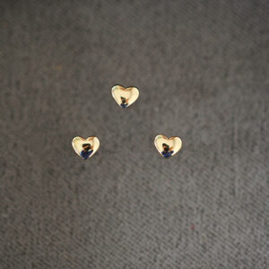 9K Shinning Heart Stud Earrings