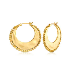 French retro geometric U-shaped earrings