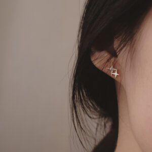 9K Shinning Star Stud Earrings