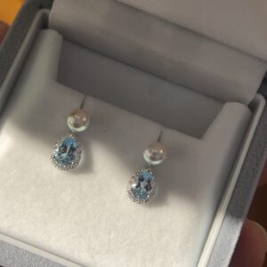Blue Sky Pearl Earrings