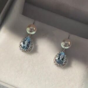 Blue Sky Pearl Earrings