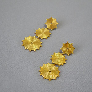 Round Line Long Earrings