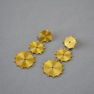 Round Layer Long Earrings