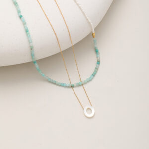Amazonite Pearl Necklace