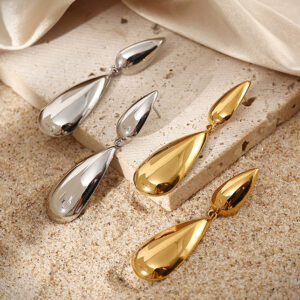 Double Drop Metal Earrings
