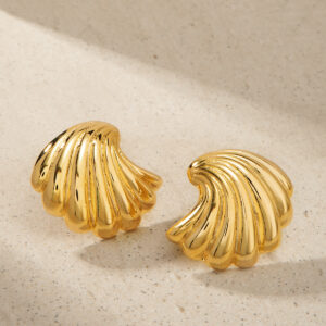 Shell Shape Metal Earrings