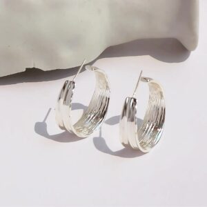 Texture Big C Earrings