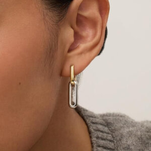 Two-tone Long Earrings