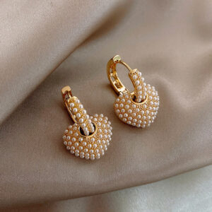 Pearl love ear buckle elegant temperament Mori system