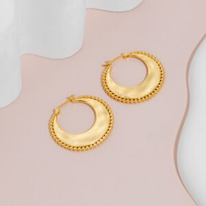 French retro geometric U-shaped earrings