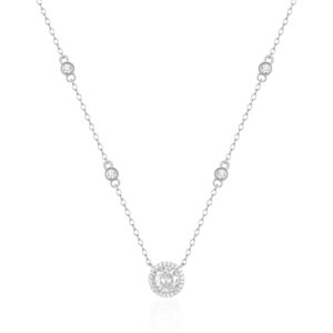 Classic inlaid zircon dotted necklace
