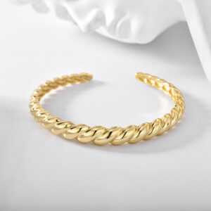 Croissant hemp brass hip hop bracelet