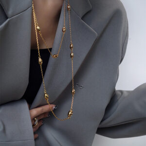 Long beanie necklace