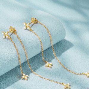 Pave Satr Front-Back Earrings