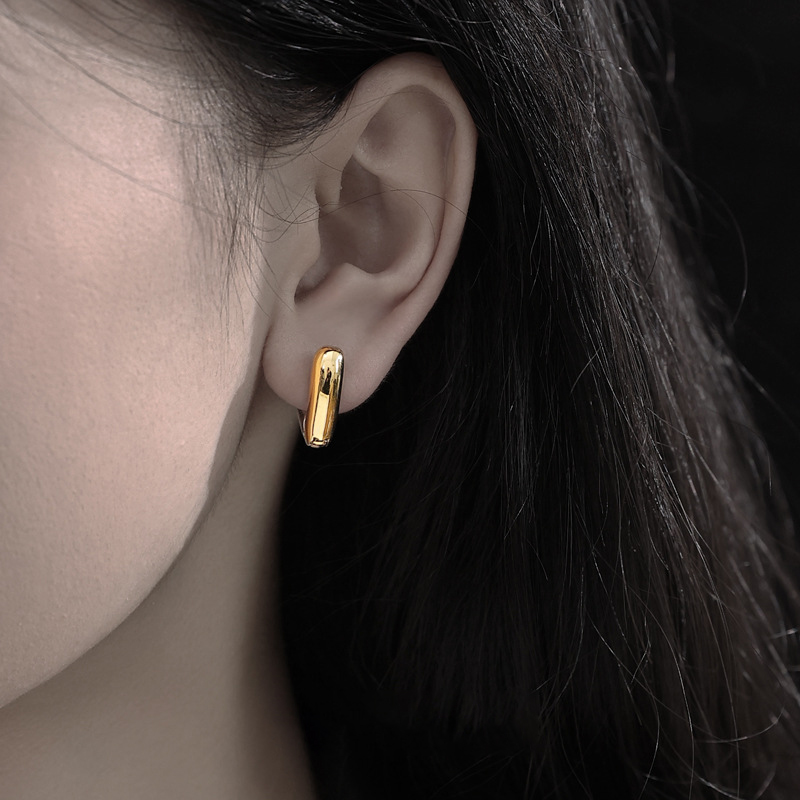 Two-tone Hoop Earrings