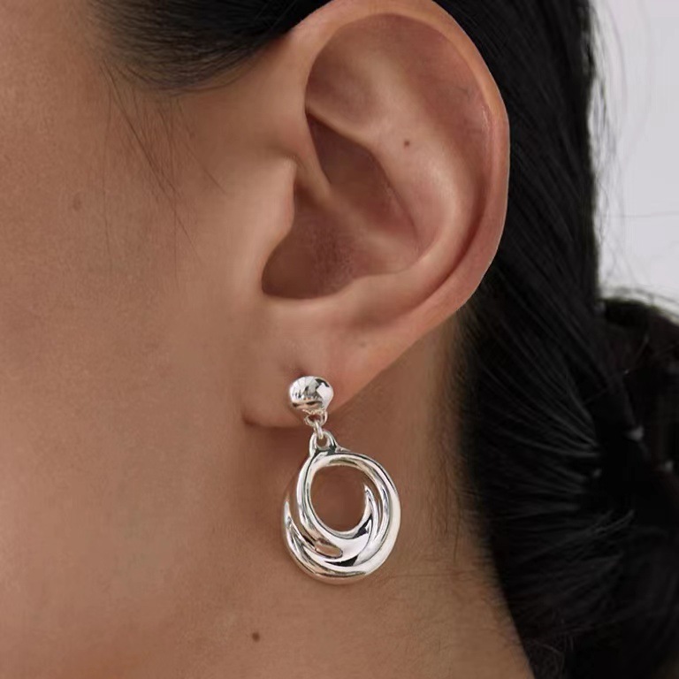 Drop Circle Earrings