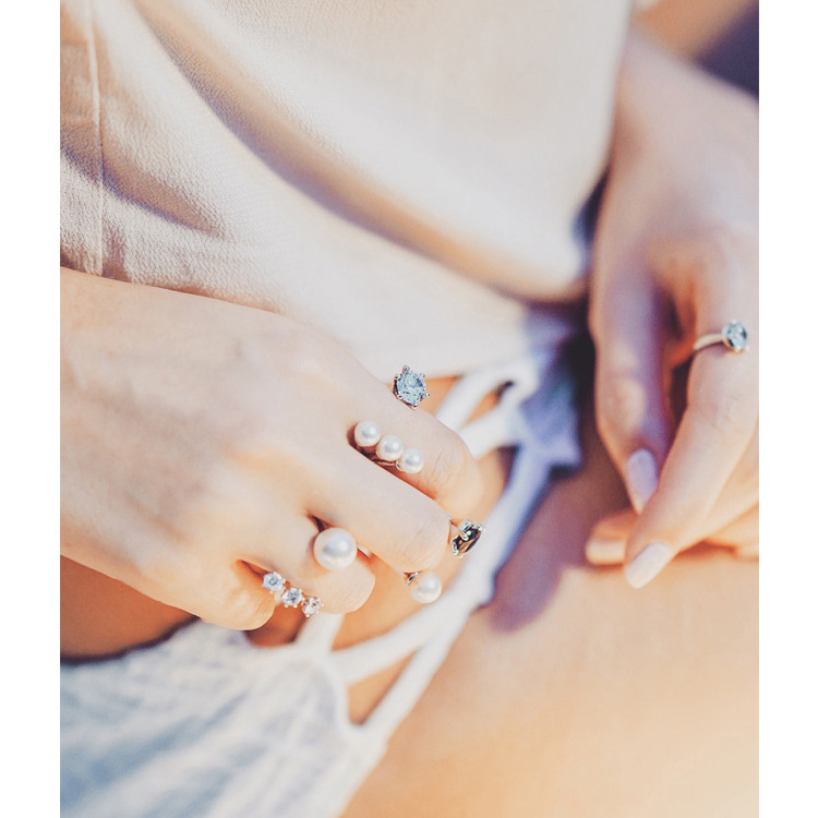 Tri Pearl Ring