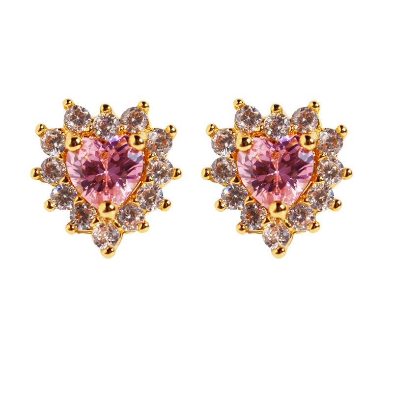 Pink Heart Earrings